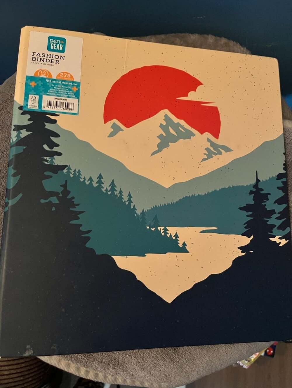 Pen + Gear Fashion Binder 1.5 Inch Mountain Landscape